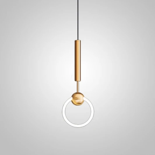 Finnur-Ring01 Подвесной светильник Finnur Ring D20 Brass ImperiumLoft Finnur-Ring01 (LED, 220V, на проводе, кольцо)