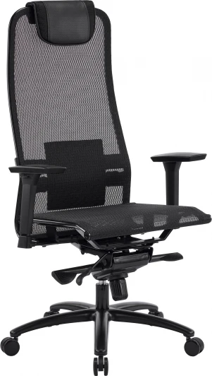 EP Deco Black Lux M Black Кресло Everprof Deco Black Lux (Дэко Блэк Люкс) Сетка Черный EP Deco Black Lux M Black