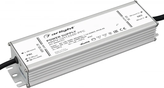 024271(1) Блок питания ARPV-UH12240-PFC (12V, 20.0A, 240W) (Arlight, IP67 Металл, 7 лет) 024271(1)