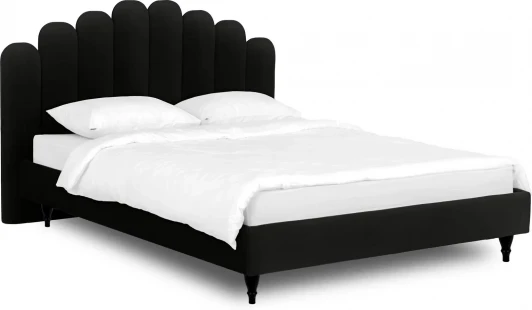 577170 Кровать Queen II Sharlotta L 1600 ОГОГО (арт.577170), (Ткань/Черный)