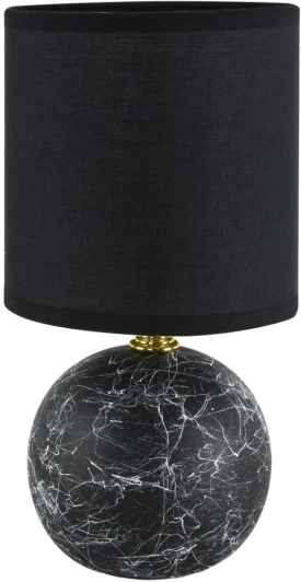 8167/1T Настольная лампа Lumion Vilana 8167/1T черный, керамика/текстиль E14 1*40W 220V (выключатель, круглые)