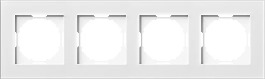 DEN214WG Рамка 4-я, Natural белое стекло Donel A07 DEN214WG