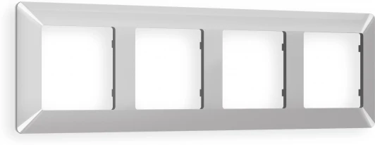 AF110404 Рамка Ambrella Volt ALFA Line (Серебро глянец) 4-ая AF110404