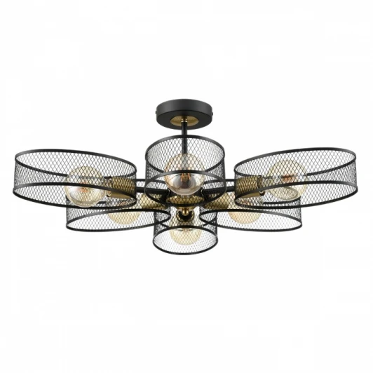 8153/6C Потолочная люстра на штанге Lumion Vivana 8153/6C черный/медный, металл Е27 6*60W 220V