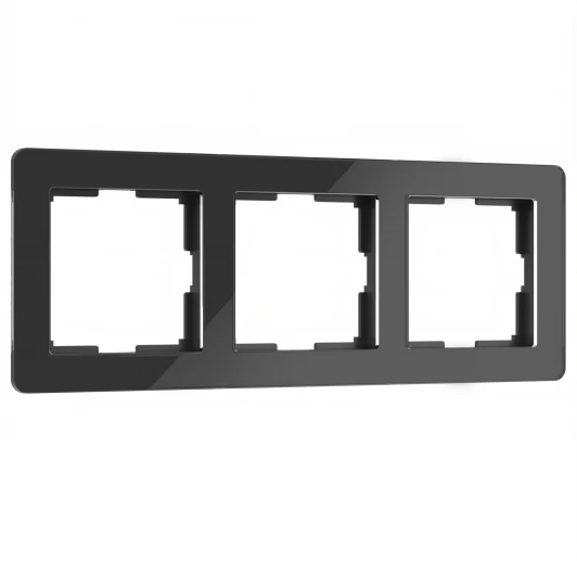 W0032708 Рамка на 3 поста Acrylic (черный) Werkel W0032708 (a059318)