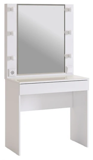 MDG-009.1743 Гламур Трюмо, цвет белый/белый глянец Mebelson (арт.MDG-009.1743)