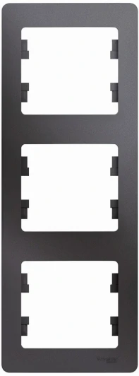 GSL001307 Рамка на 3 поста (графит) Systeme Electric Glossa GSL001307