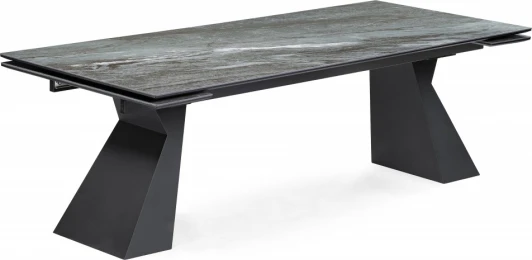 588036 Кухонный стол Woodville Денхольм 240(300)х100х75 mosco nero matt / черный (Керамика) арт.588036