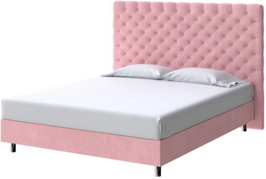 2018047 PROxSON Кровать Paris Boxspring Standart (Ткань: Велюр Casa Жемчужно-розовый) 140x200