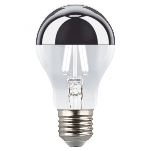 LED-A60-4W/4000K/E27/CL MIRROR/CHROME PLS02WH Лампа светодиодная, прозрачная колба с зеркальным отражателем, белый свет 4000K Uniel SKY LED-A60-4W/4000K/E27/CL MIRROR/CHROME PLS02WH