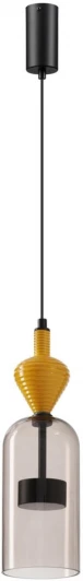 5046/12LB Подвесной светильник каскадный Odeon Light Palleta 5046/12LB черный/светл.коричневый/металл/стекло/керамика LED 12W 4000К 1400Лм (220V, на проводе)