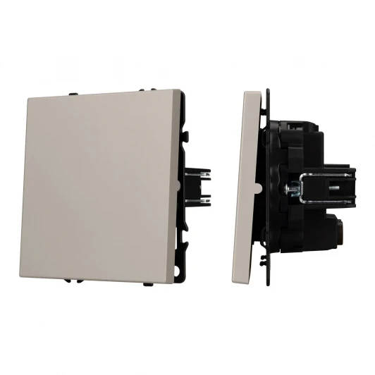 059428 Механизм выключателя одноклавишный перекрёстный SWT-NOBE-MKX1-SFPL-CA (230V, 10A) (Arlight, Кашемир) 059428