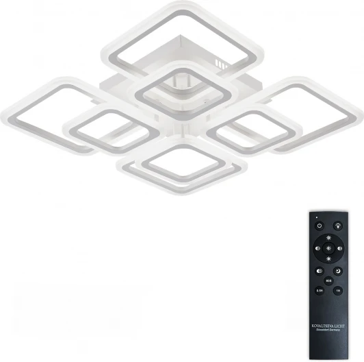 LED LAMPS 81108/4C Потолочная люстра (+ночной режим) светодиодная с пультом ДУ 168W, белый, LED Natali Kovaltseva Spektr LED LAMPS 81108/4C