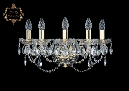 10.11.5.165.Gd.Sp Бра Art Classic 10.11 10.11.5.165.Gd.Sp (220V, хрусталь, подвески, подсвечник, свеча)