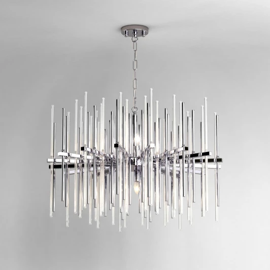 355/8 Smart хром Подвесная люстра Wi-Fi Bogate's Allure 355/8 Smart хром (220V, управление смартфоном, голосовое управление, умный дом - Minimir Home, Алиса, Маруся, Салют, на цепи)