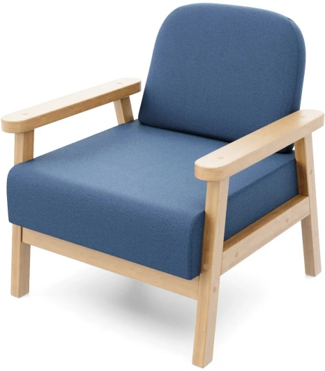 21963 Кресло Arsko Флори береза велюр голубой