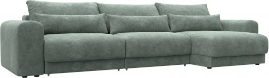 129174 Диван угловой Лига-056 НПБ Лонг угол универсальный Лига Диванов (Велюр) арт.129174