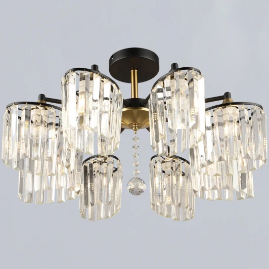 63660-0.3-08 BK+COP Потолочная люстра на штанге Reluce 63660-0.3-08 BK+COP