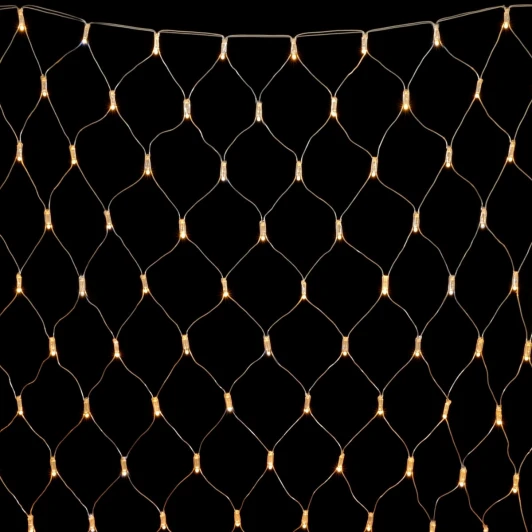 NTL384CAP-10-2WW Светодиодная сеть с колпачком 2 x 3 м тепло-белая 220В, 384 LED, провод прозрачный ПВХ, IP65 Laitcom NTL384CAP-10-2WW