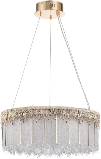 5091/60L Подвесная люстра Odeon Light Cleo 5091/60L золотой/стекло LED 60W 3700K (220V, на тросе, круглые)