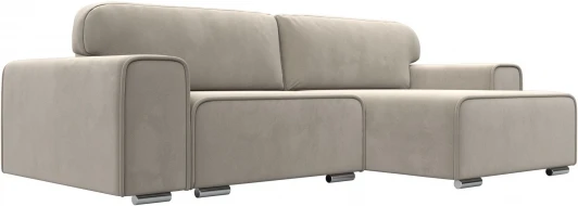 121917 Диван угловой Лига-029 правый угол (Бежевый/Микровельвет) Лига Диванов арт.121917