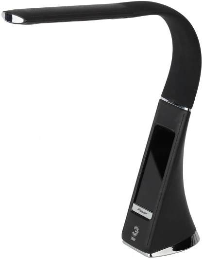 NLED-461-7W-BK Офисная настольная лампа с будильником Эра NLED-461-7W-BK (220V, диммер, сенсорный выключатель)