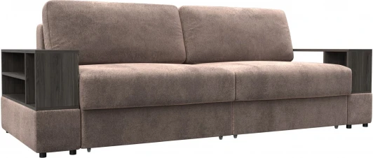 129060 Диван прямой с 2 полками Лига-055 НПБ Лига Диванов (Велюр) арт.129060