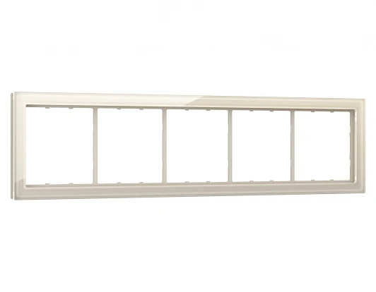 SF350545 Рамка на 5 постов (шёлк стекло закаленное натуральное) Ambrella Volt SIGMA SF350545
