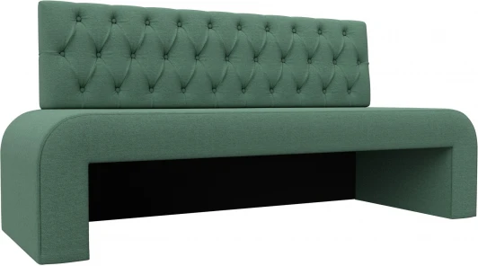 123750 Диван кухонный прямой Кармен Люкс (Зеленый/Рогожка) Лига Диванов арт.123750