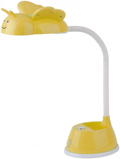 NLED-434-6W-Y Интерьерная настольная лампа Эра NLED-434-6W-Y (для детской, 220V, выключатель, бабочки)