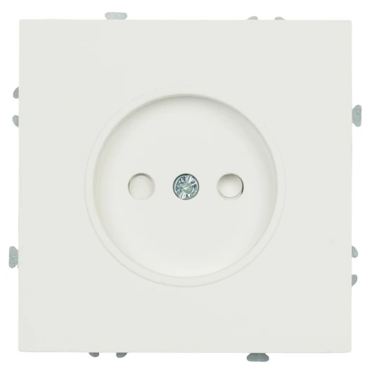 50234 Розетка без заземления со шторками (белый фарфор, soft touch) Stekker Эмили 50234