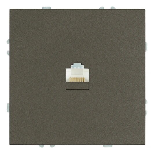 49925 Розетка Ethernet RJ-45 (антрацит, soft touch) Stekker Эмили 49925