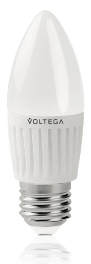 4689 Лампочка светодиодная E27 6 Вт 620 lm 4000K нейтральное белое свечение Voltega Ceramics 4689