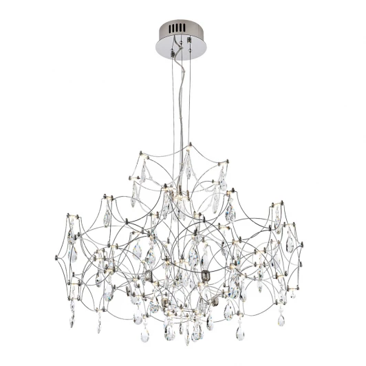 ML.7815.750P CH Подвесная люстра светодиодная хрустальная с пультом с регулировкой цветовой температуры Modelux MODELUX ML.7815.750P CH