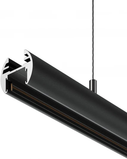 TRX172-R-113B Шинопровод магнитный 3м подвесной круглый Basity, черный Maytoni Busbar trunkings Basity TRX172-R-113B (48V)