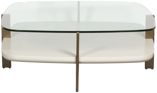 58DB-CT19263D Журнальный стол Garda Decor 58DB-CT19263D (Прозрачный,Белый)
