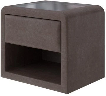 1909262 PROxSON Тумба Cube (Ткань: Велюр Лофти Кофейный) 52x41