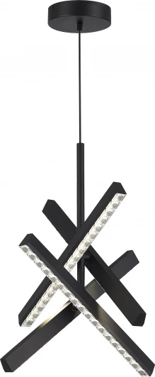 SL1018.413.04 Подвесной светильник ST Luce SL1018 SL1018.413.04 черный/прозрачный LED 4*43W 4000K (220V, на проводе)