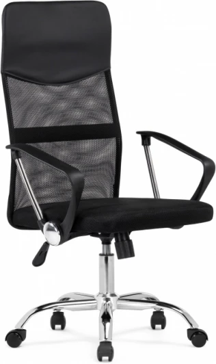 15815 Компьютерное кресло Woodville Arano 1 black / chrome (Металл, Сетка/Хром, Черный/Черный, Хром) арт.15815