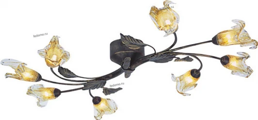 PX-0178/8 gold with clear red Потолочная люстра N-Light PX-0178 PX-0178/8 gold with clear red