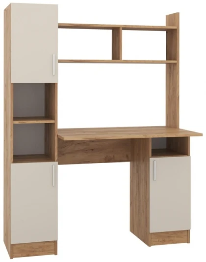 559243 Письменный стол Woodville Бишоп 6 дуб крафт золотой / кашемир 559243