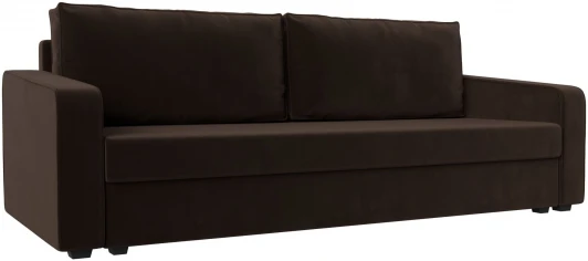 118053 Диван прямой Лига-009 (Коричневый/Микровельвет) Лига Диванов арт.118053