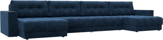 128566 Диван П-образный с декором Лига-049 НПБ Лонг Лига Диванов (Велюр) арт.128566