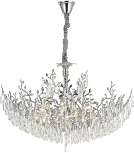 CL310121 Подвесная люстра Citilux Ritz CL310121 (220V, хрусталь, подвески, на цепи, листья, ветки)