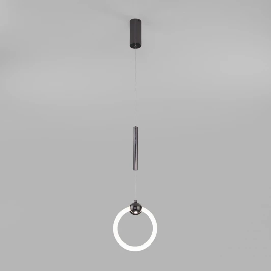 90165/1 черный жемчуг Подвесной светильник Eurosvet Rim 90165/1 черный жемчуг (LED, 220V, на проводе, кольцо)