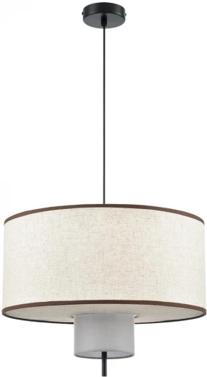 8282/4 Подвесной светильник Lumion Sorento 8282/4 черный/бежевый/коричневый, металл/текстиль/стекло Е14 4*40W 220V (на проводе, круглые)