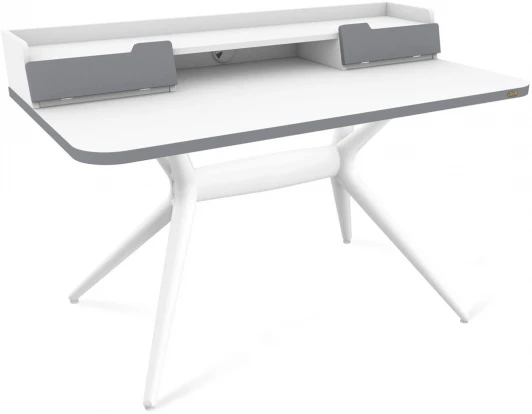 9866014506 Стол рабочий Sheffilton SHT-TU30-2/TT31 120/65 ЛДСП белый/белый шагрень/серый от фабрики Sheffilton