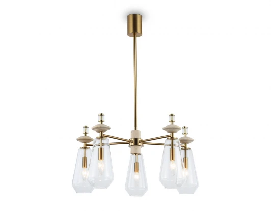 LH53305 Потолочная люстра на штанге с травертином Ambrella Ceramo Modern LH53305