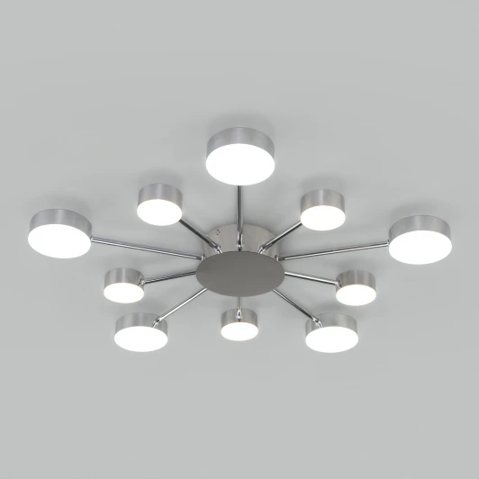 90242/10 хром Потолочная люстра Eurosvet Nitrino 90242/10 хром (LED, 220V, пульт управления)