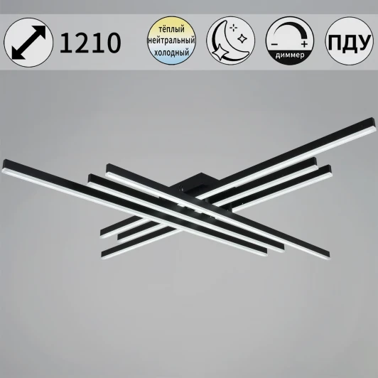 09795-0.3-06 Потолочная люстра (+ночной режим) светодиодная на штанге с пультом Reluce 09795-0.3-06